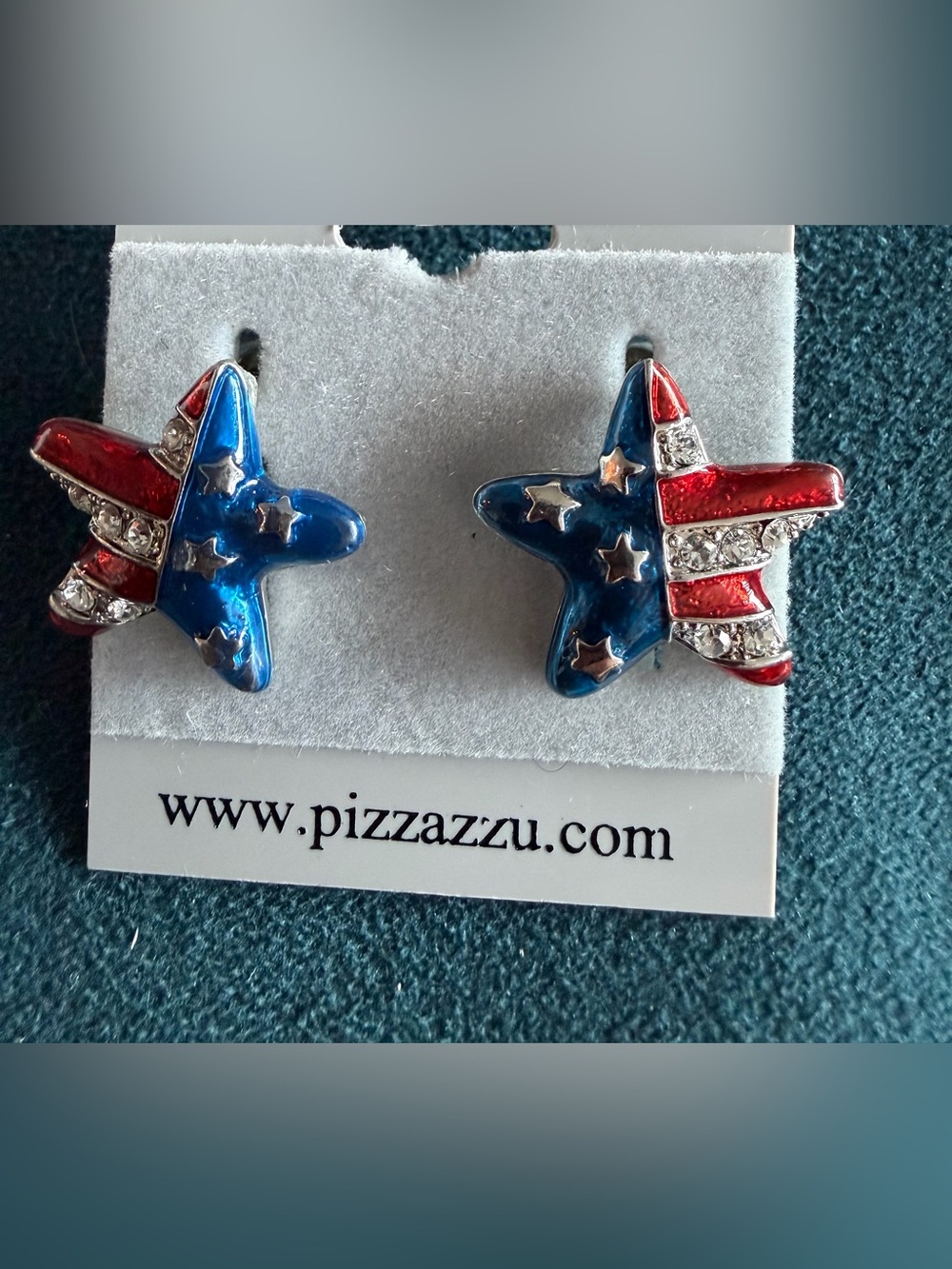 NWT Red & Blue Star Stud Earrings